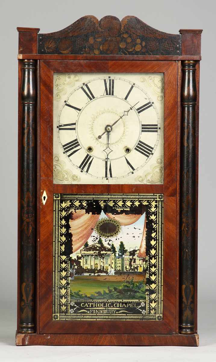 Appraisal: Eli Terry Sons Plymouth CT Shelf Clock Mahogany case with