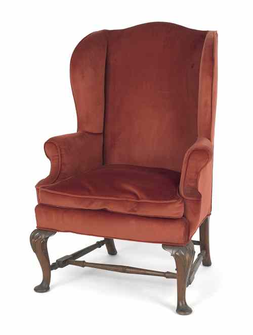 Appraisal: George II mahogany easy chair ca