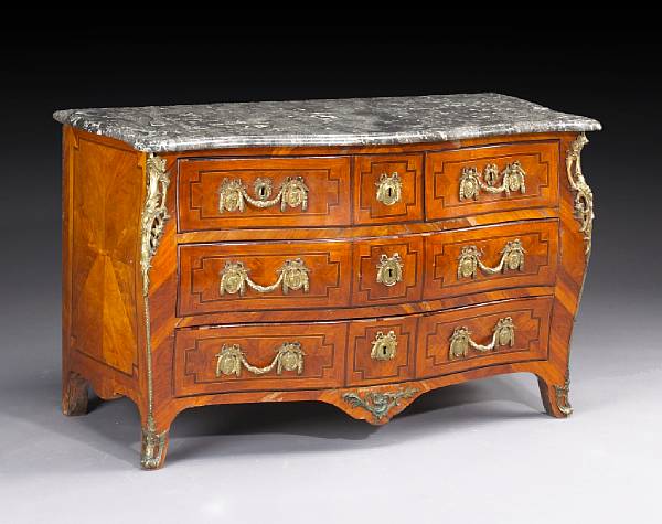 Appraisal: third quarter th century The serpentine molded marble top over