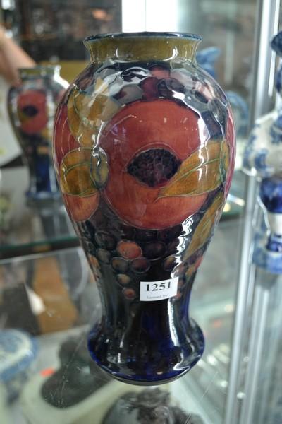 Appraisal: WILLIAM MOORCROFT POMEGRANATE VASE