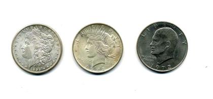 Appraisal: pieces Coins United States One Dollar Morgan Dollars -S each