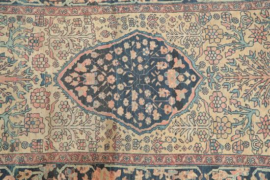 Appraisal: ORIENTAL RUG Early th century antique Sarouk Cream field with