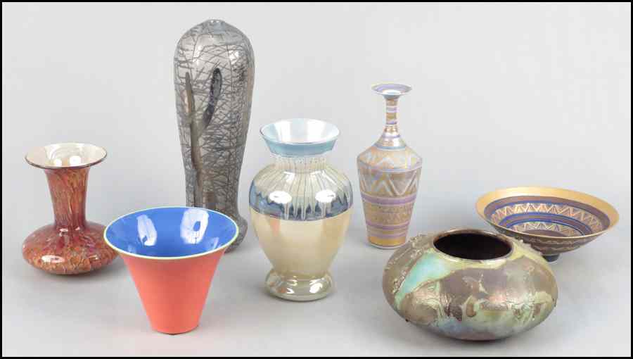 Appraisal: COLLECTION OF CONTEMPORARY GLASS AND CERAMICS Tallest '' Condition No