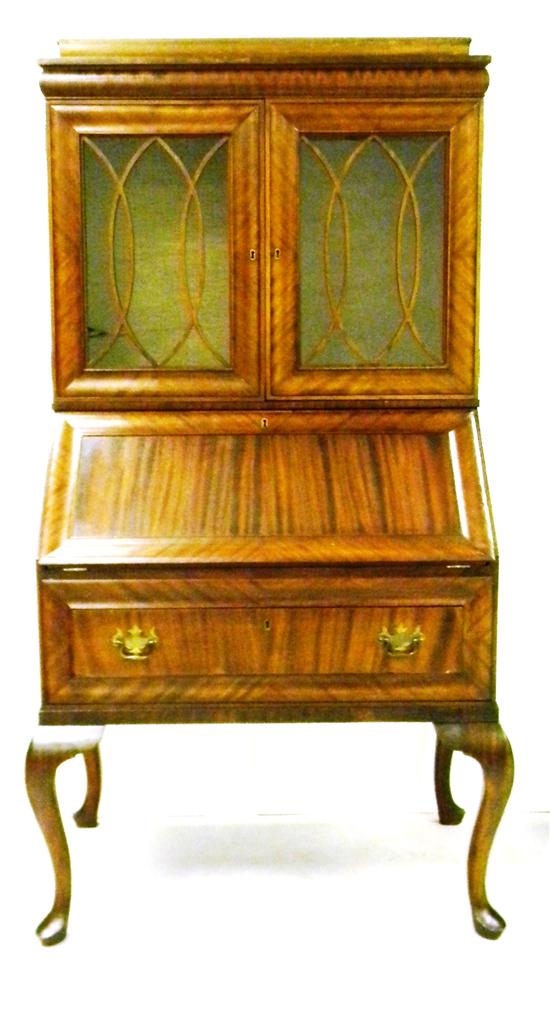 Appraisal: Queen Anne style mahogany secretary slant lid desk with one