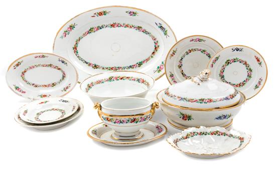 Appraisal: Sale Lot A French Porcelain Dinner Service comprising oval serving