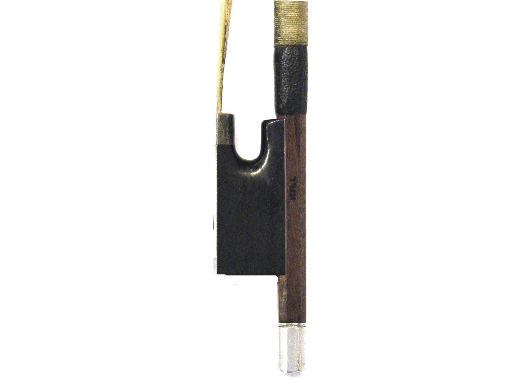 Appraisal: English silver mounted violin bow by W E Hill Sons