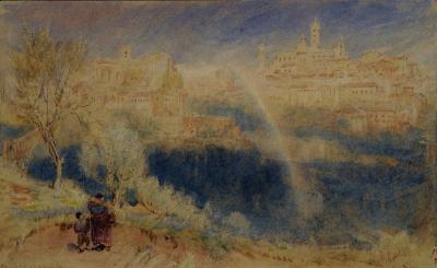 Appraisal: ALBERT GOODWIN Sienna signed inscribed and dated ' x gilt