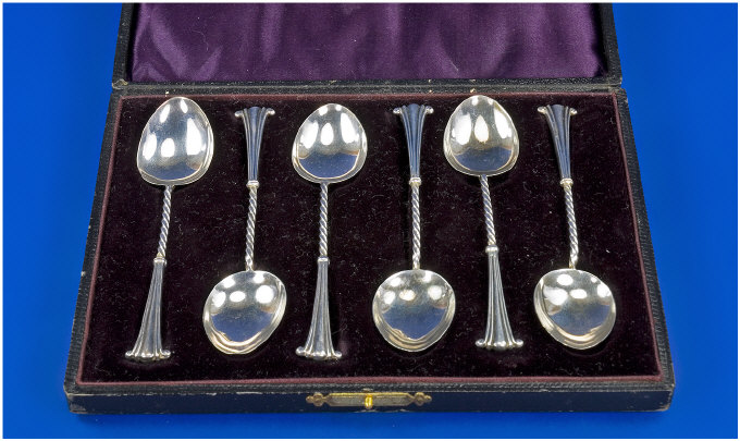 Appraisal: Cased Set Of Silver Spoons Fully Hallmarked For Birmingham x