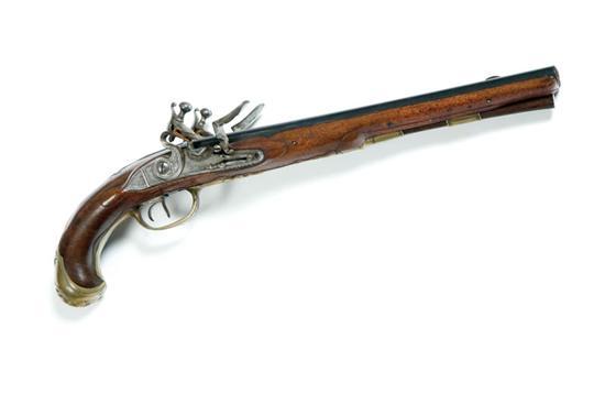 Appraisal: FLINTLOCK DOUBLE BARREL PISTOL Germany th century Fine example with