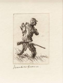 Appraisal: Frank W Benson Plodding Home signed Frank W Benson lower