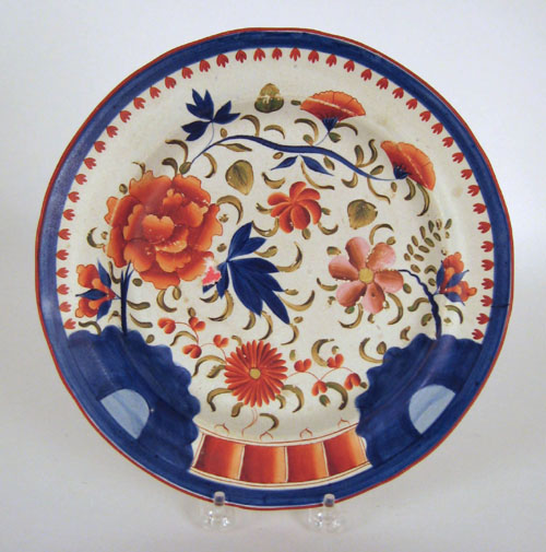 Appraisal: Gaudy Dutch plate th c in the double rose pattern