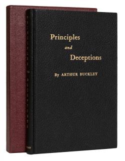 Appraisal: Buckley Arthur Principles and Deceptions Chicago Black pebbled buckram gilt