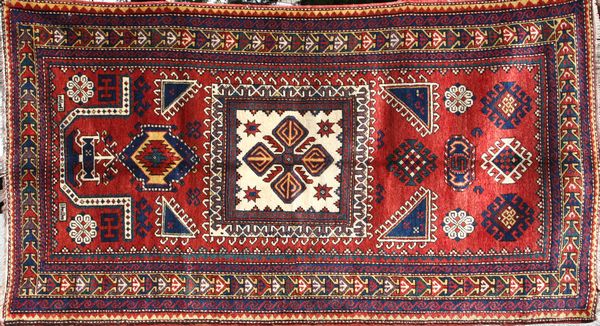 Appraisal: Antique Russian Fachrola Kazak rug ' x ' EST