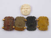 Appraisal: A four piece section from a cameo bracelet each piece