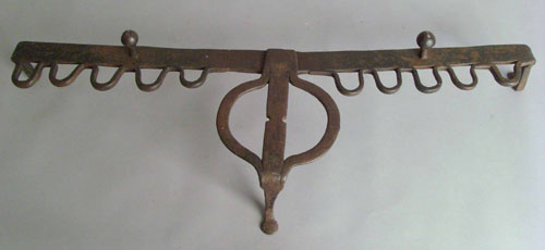 Appraisal: Large wrought iron trivet early th c h w