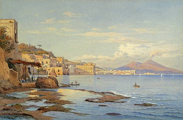 Appraisal: n a Salomon Corrodi Swiss - The Bay of Naples