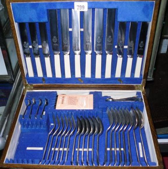 Appraisal: A collection of plated flatware together with a silver plated