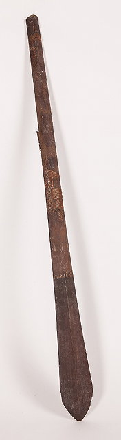 Appraisal: A SOLOMON ISLANDS TAPERING PADDLE OR CLUB with pointed end