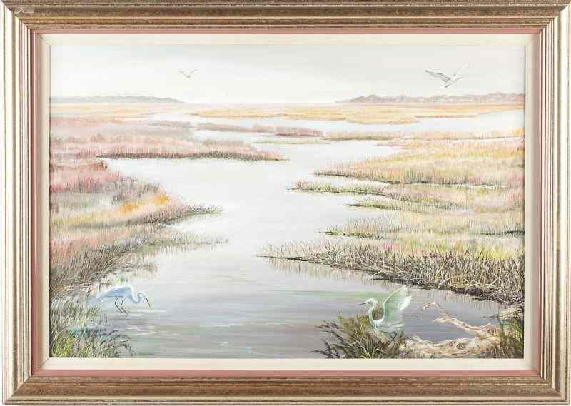 Appraisal: Ellie Debacher GA Marshlandsoil on canvas signed at lower left