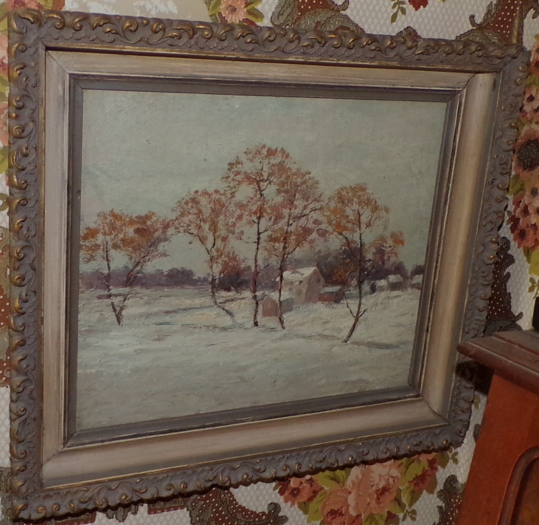 Appraisal: Tom Brown th c Medina OH - Winter Landscape- oil