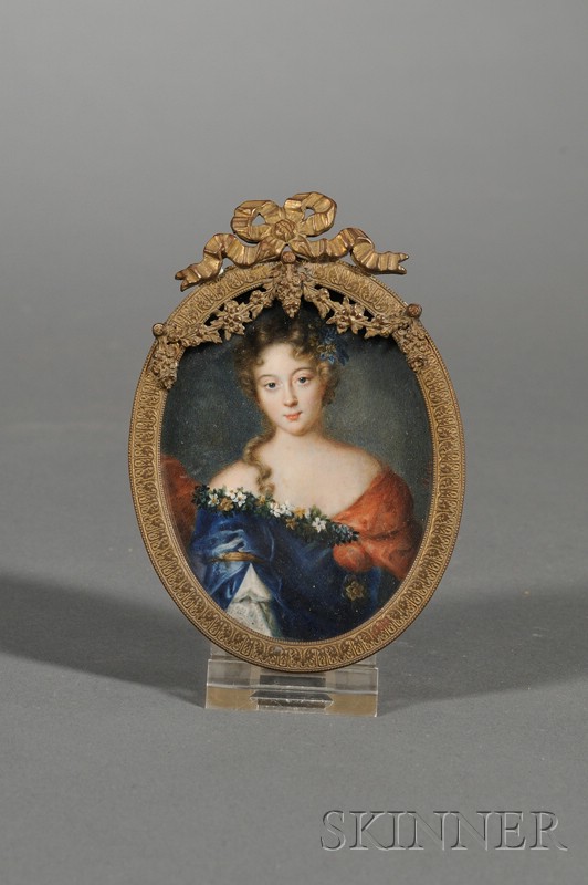 Appraisal: Portrait Miniature of Countess Grignan after Pierre Mignard French -