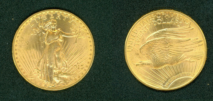 Appraisal: DENVER MINT MARK TWENTY DOLLAR COIN SAINT GAUDENS TYPE