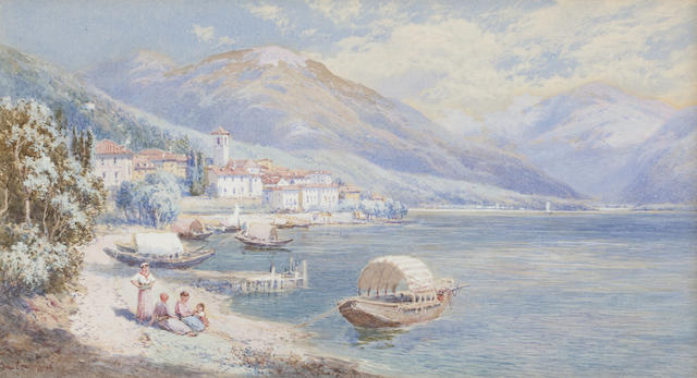 Appraisal: Charles Rowbotham British born circa - Lake of Como signed