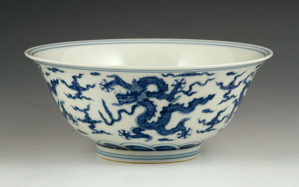 Appraisal: - Chinese Blue and White Bowl Chinese blue and white