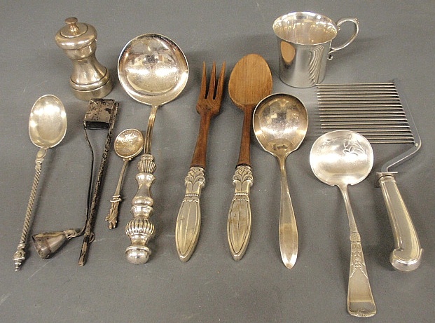 Appraisal: - Group of sterling silver tableware- serving pieces cup ladle