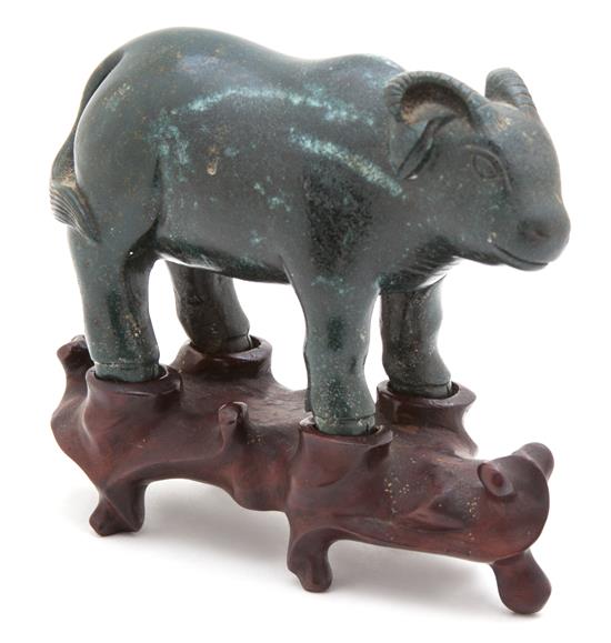 Appraisal: Sale Lot A Chinese Carved Stone Figure of a Bull