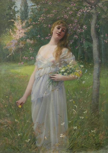 Appraisal: John Wilton Cunningham American - A Lady in an Orchard