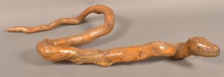 Appraisal: Folk Art Carved Root Figure of a Snake - l