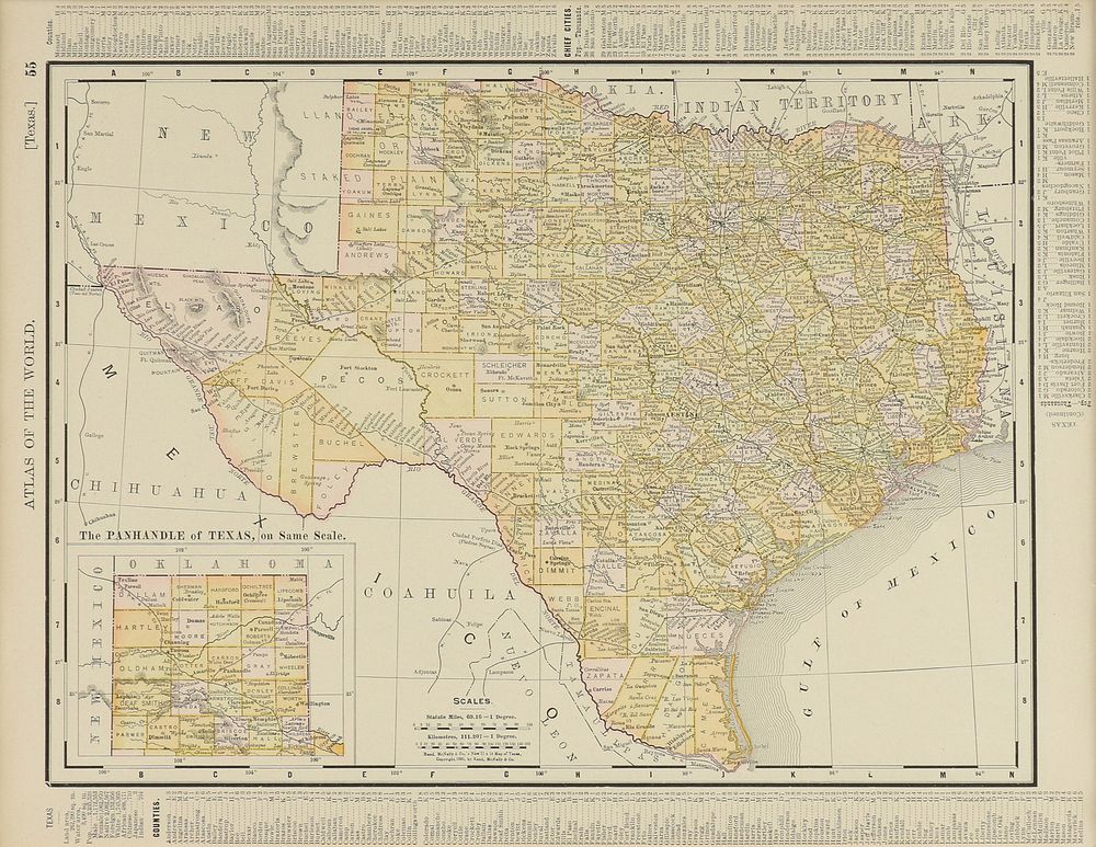 Appraisal: AN ANTIQUE MAP Rand McNally Co 's New x Map