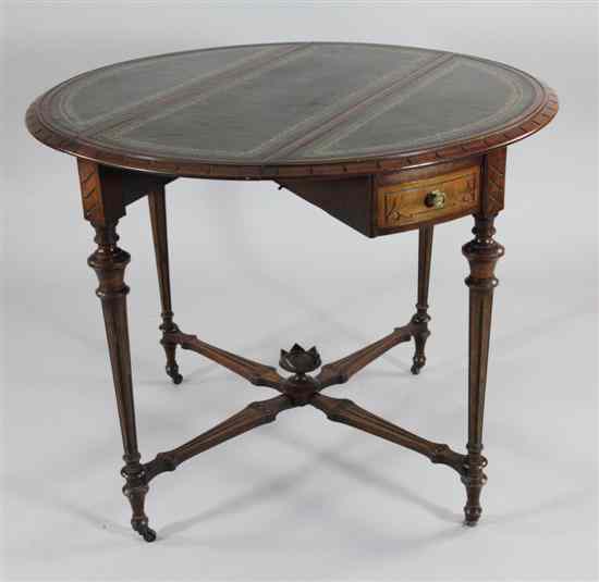 Appraisal: A Victorian patent metamorphic writing table with two drawers each