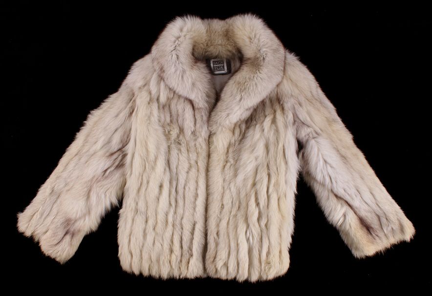 Appraisal: Saga Fox Silver White Medium Fur Jacket For your consideration