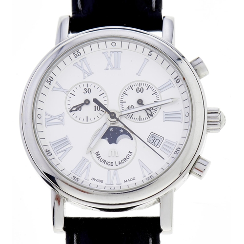 Appraisal: A Maurice Lacroix stainless steel gentleman's chronograph wristwatch Ref AL