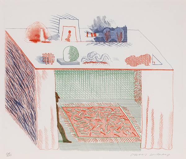 Appraisal: David Hockney British born In a Chiaroscuro from The Blue