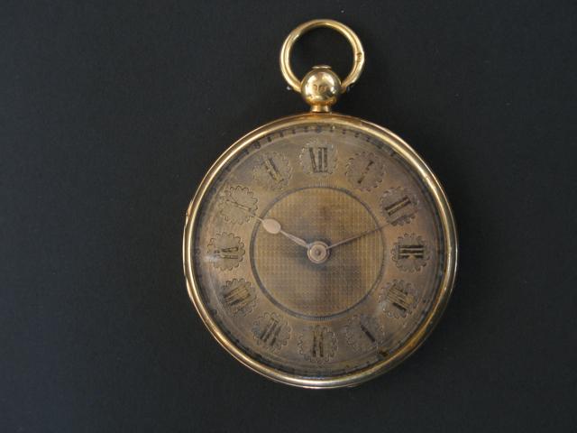 Appraisal: AN CT YELLOW GOLD OPEN FACED POCKET WATCH the movement