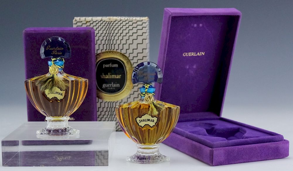 Appraisal: Sealed Guerlain Shalimar Perfume Bottles Boxes Pair of vintage bottles