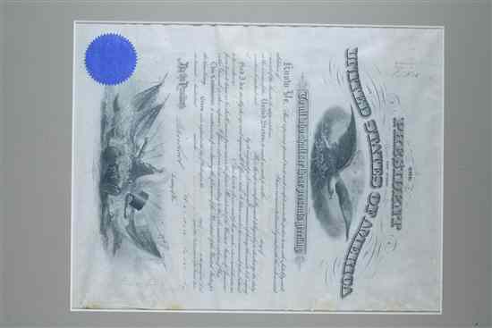 Appraisal: THEODORE ROOSEVELT DOCUMENT SIGNED AS PRESIDENT Folio on vellum dated