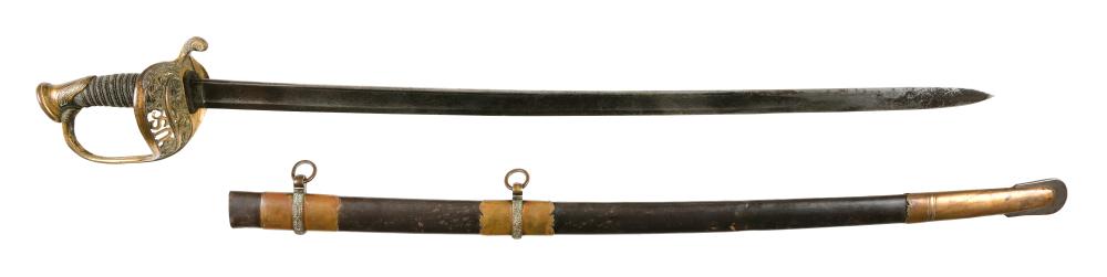 Appraisal: AMES MODEL SWORD AND SCABBARD CIRCA LENGTH OF BLADE TOTAL