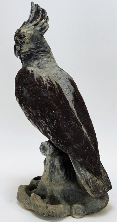 Appraisal: AMERICAN ZINC POLYCHROME COCKATOO STATUE United States Early th CenturyNaturalistic