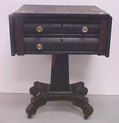 Appraisal: Two drawer drop-leaf stand second quarter of the th C