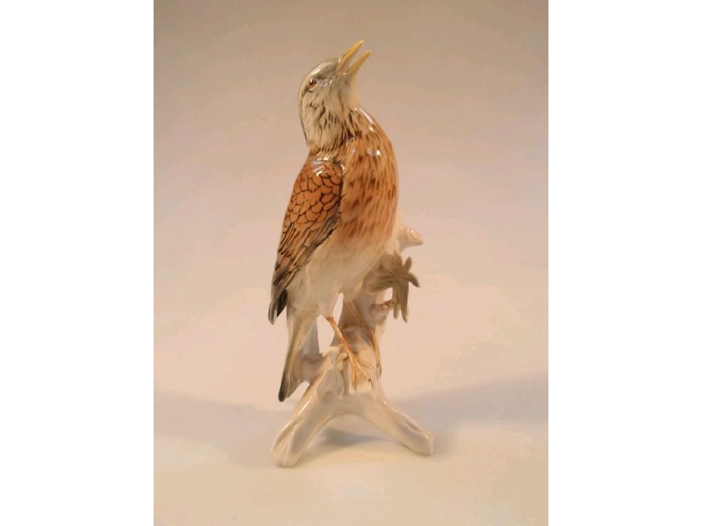 Appraisal: A Karl Ens porcelain figure of a Song Thrush impressed