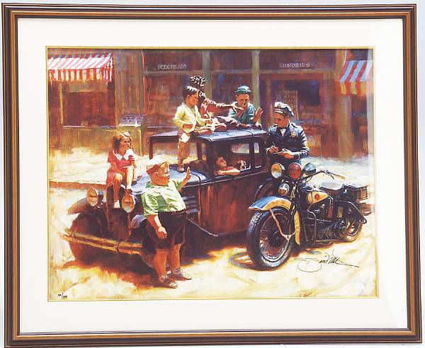 Appraisal: Something Stinks' after David Uhl print limited edition number mounted