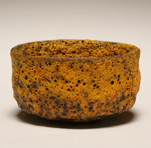 Appraisal: Polia Pillin art pottery bowl yellow volcanic glaze Polish born