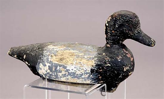 Appraisal: Blue bill duck decoy first quarter th century possibly Virginia