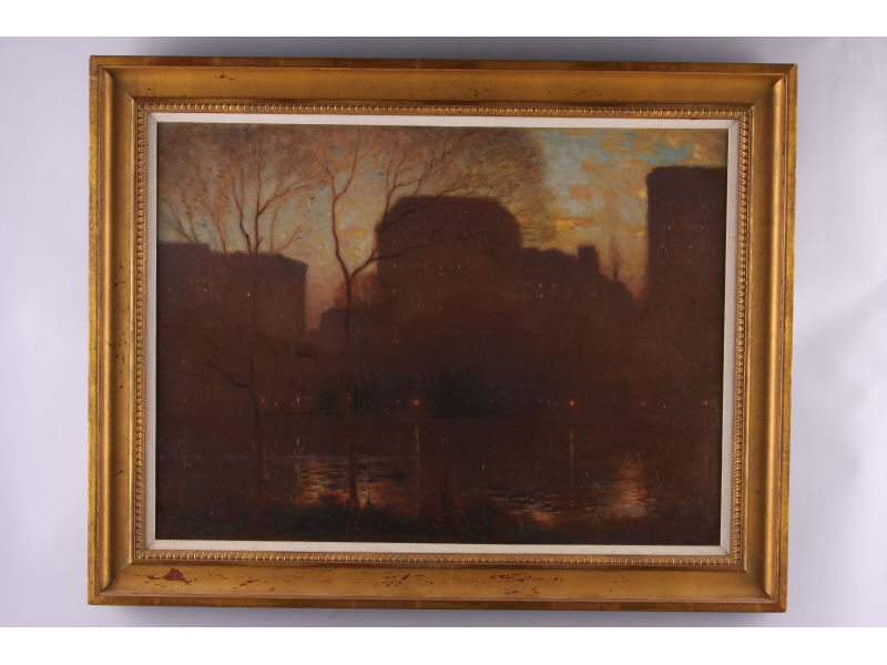 Appraisal: Eliot Clark NY VA - The Plaza Hotel oil on