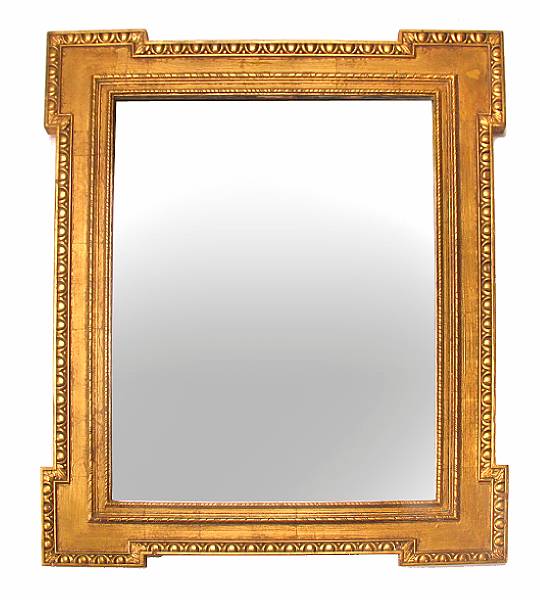 Appraisal: A Neoclassical style giltwood mirror height in width in