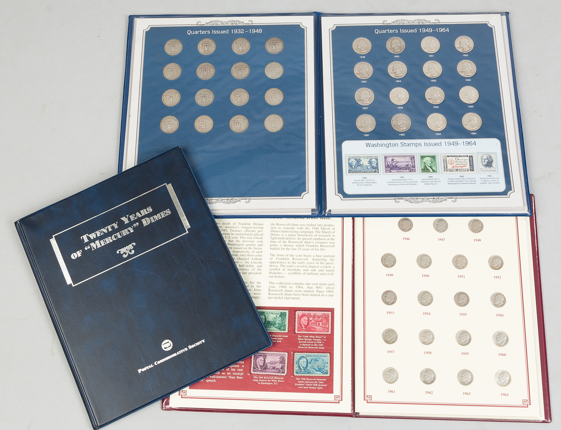 Appraisal: Postal Commemorative Society Coins and Currency Includes Twenty ears of